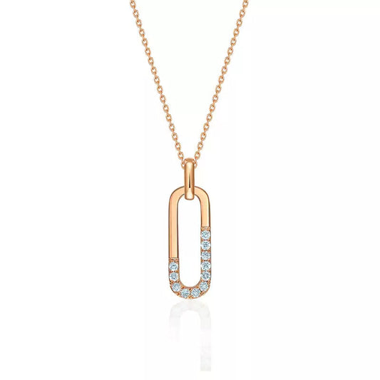 LIGHT MARK/Little White Light 18K Gold Diamond Necklace Fashion Exquisite Set Chain Gift Pendant Female