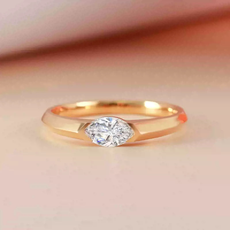 LIGHT MARK/Little White Light [Cultivation] Eye of Venus Cultivated Diamond Ring Horse Eye Diamond 925 Silver