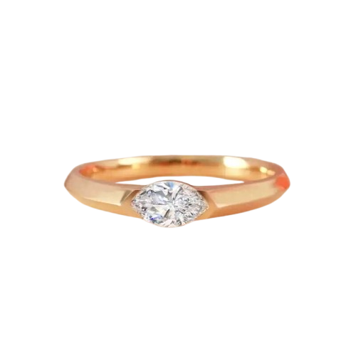 LIGHT MARK/Little White Light [Cultivation] Eye of Venus Cultivated Diamond Ring Horse Eye Diamond 925 Silver