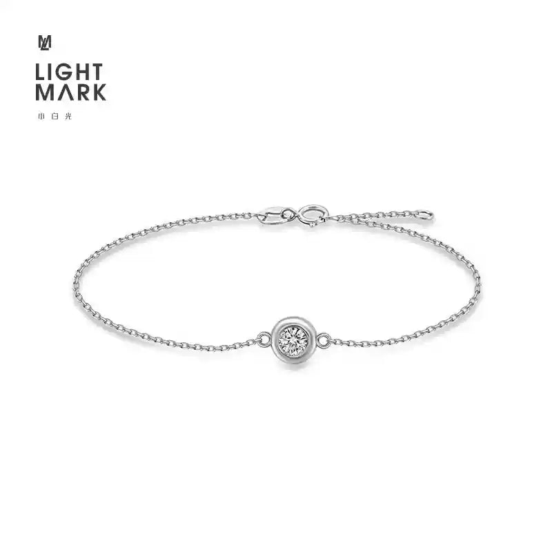 LIGHT MARK/Little White Light Bubble Series 18K Gold Bubble Diamond Necklace Bracelet